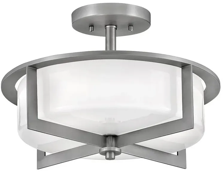 Hinkley - Foyer Baxley Medium Semi-Flush Mount- Antique Nickel