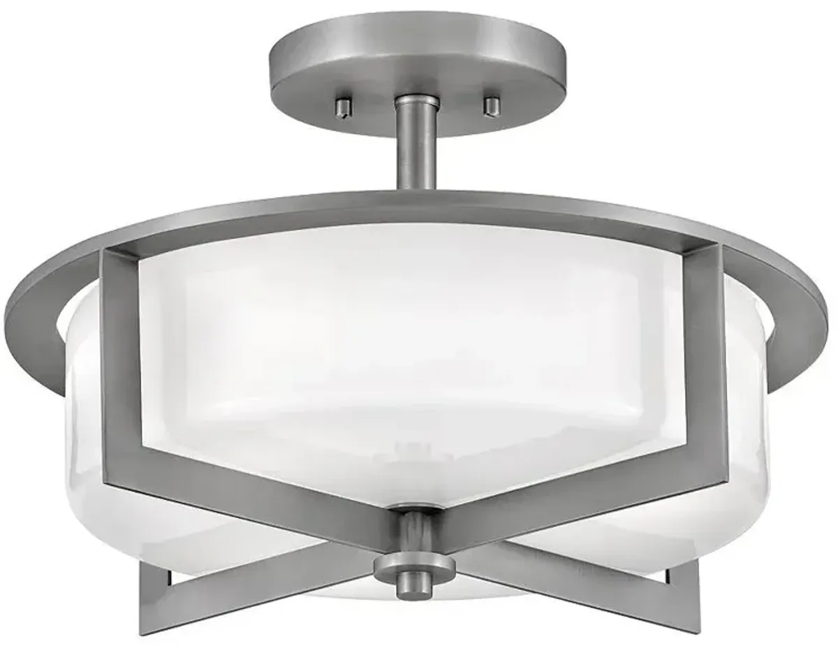 Hinkley - Foyer Baxley Medium Semi-Flush Mount- Antique Nickel