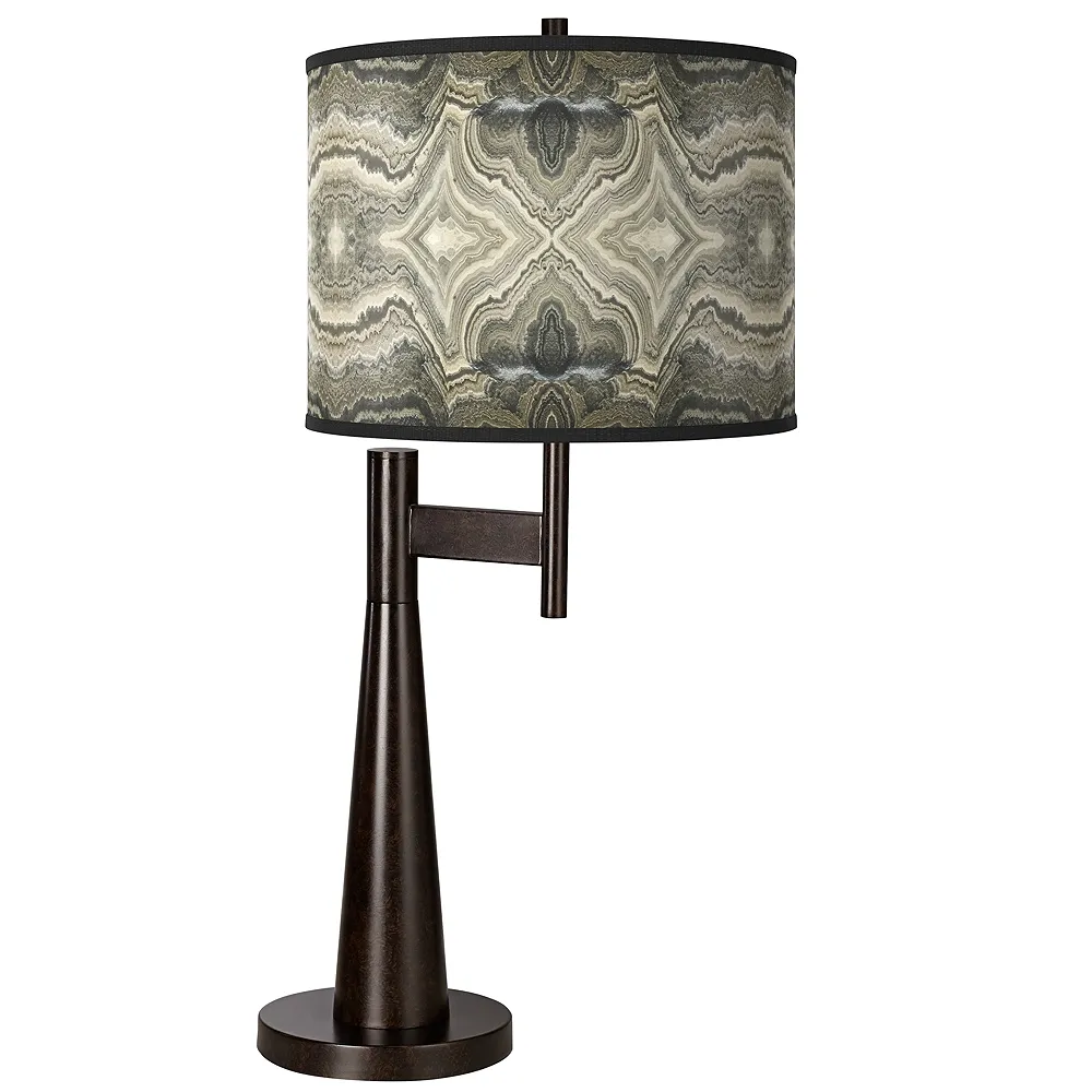 Giclee Glow Novo 30 3/4" Sprouting Marble Shade Bronze Table Lamp