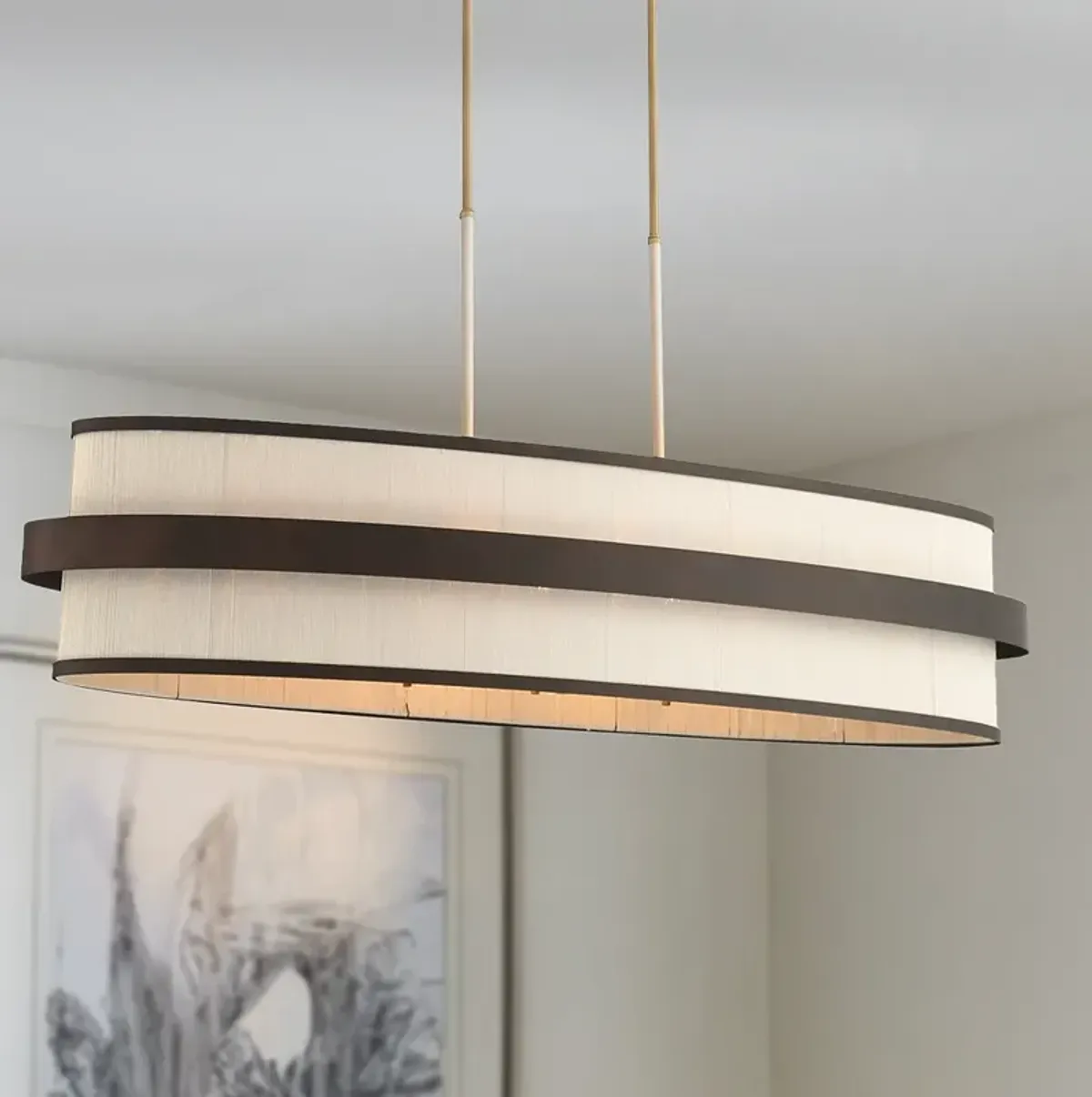 Minka Lavery Harbor Wrap 8-Light 48-in Bronze and Brass Island Chandelier