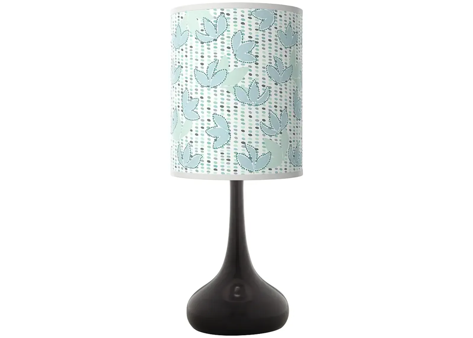 Giclee Glow Black Droplet 23 1/2" Spring Shade Table Lamp