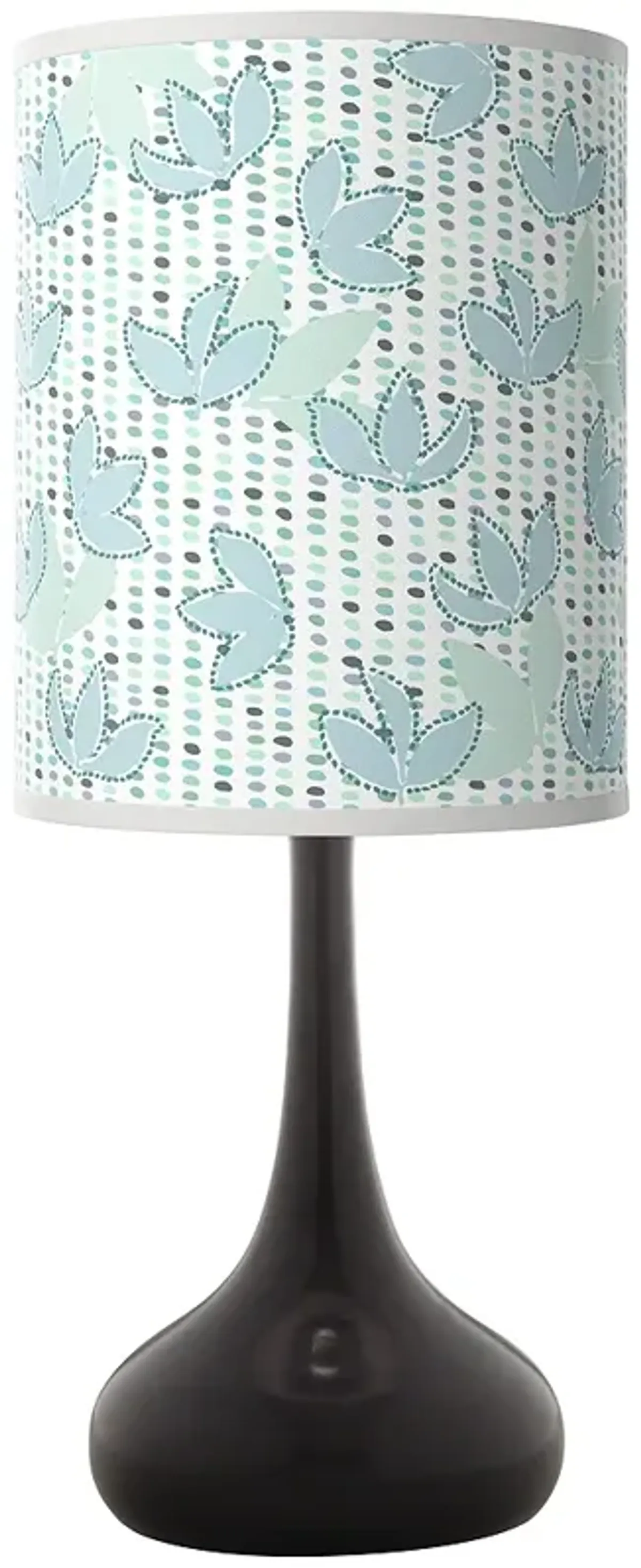 Giclee Glow Black Droplet 23 1/2" Spring Shade Table Lamp