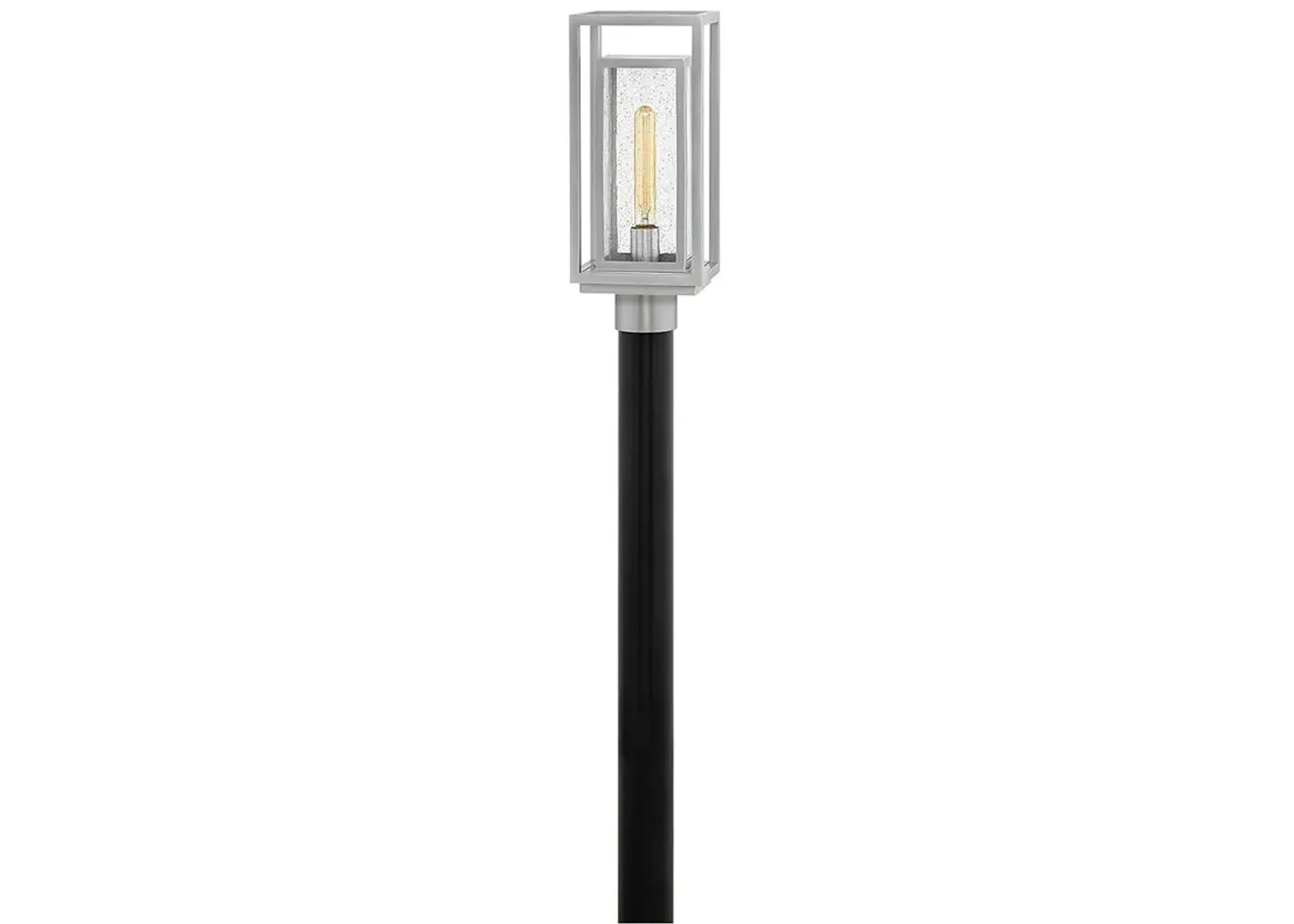 Republic 17" High Satin Nickel 5 Watts Outdoor Post Light