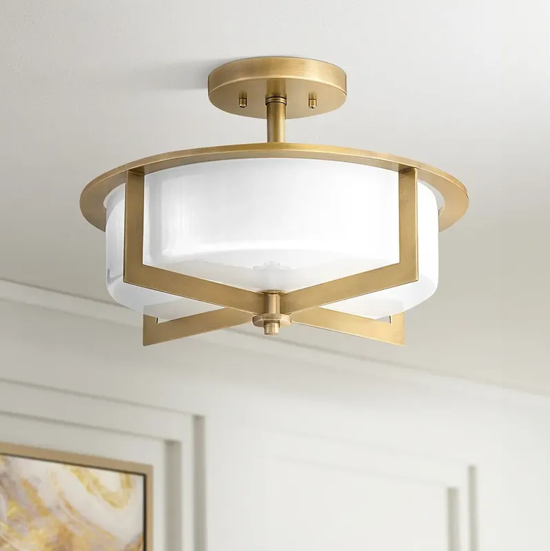 Hinkley Baxley 15 1/4" Wide Heritage Brass Ceiling Light