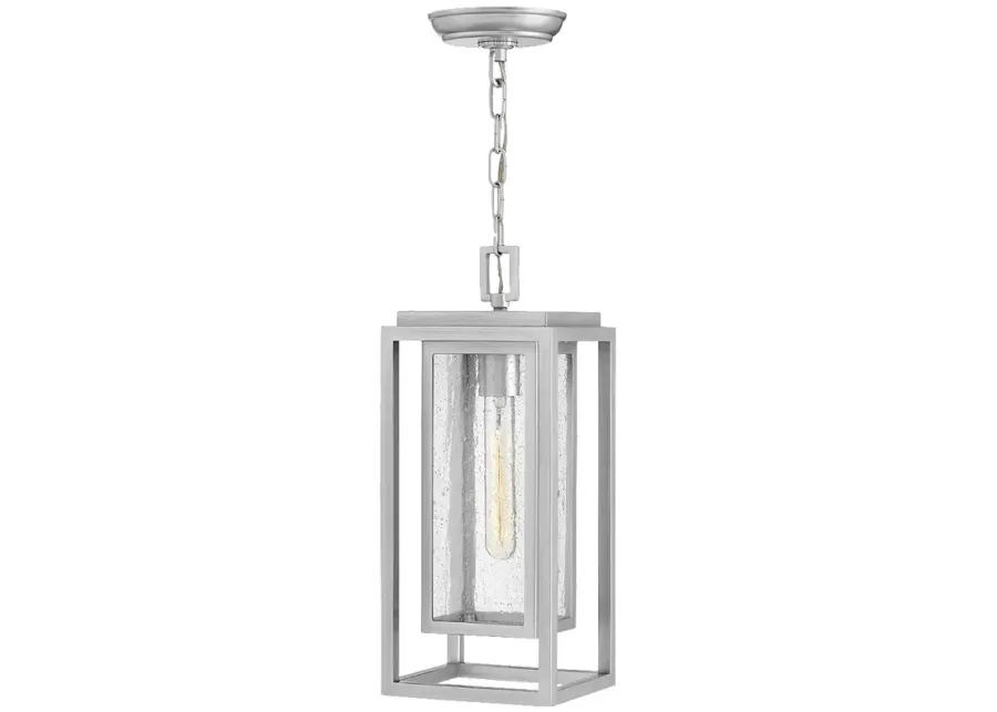 Republic 16 3/4" High Satin Nickel 5W Outdoor Hanging Light