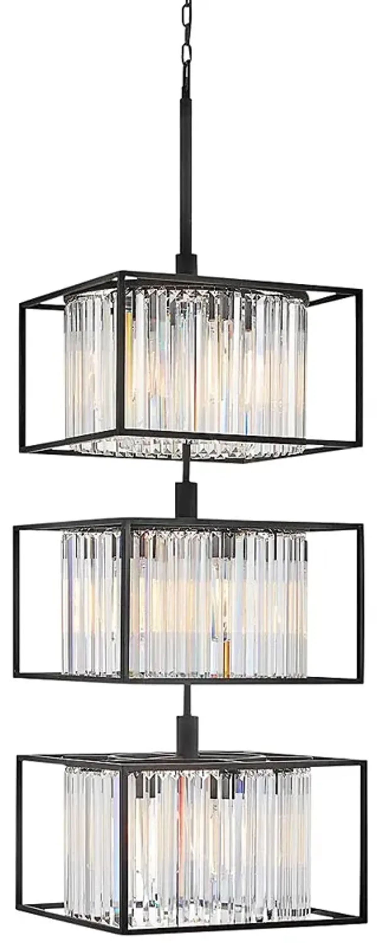 Hinkley Giada 20" Wide Black 18-Light Tiered Chandelier