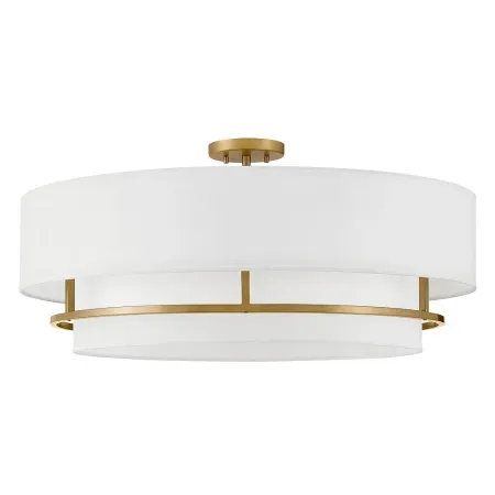 Hinkley Graham 30" Wide Lacquered Brass Metal Ceiling Light