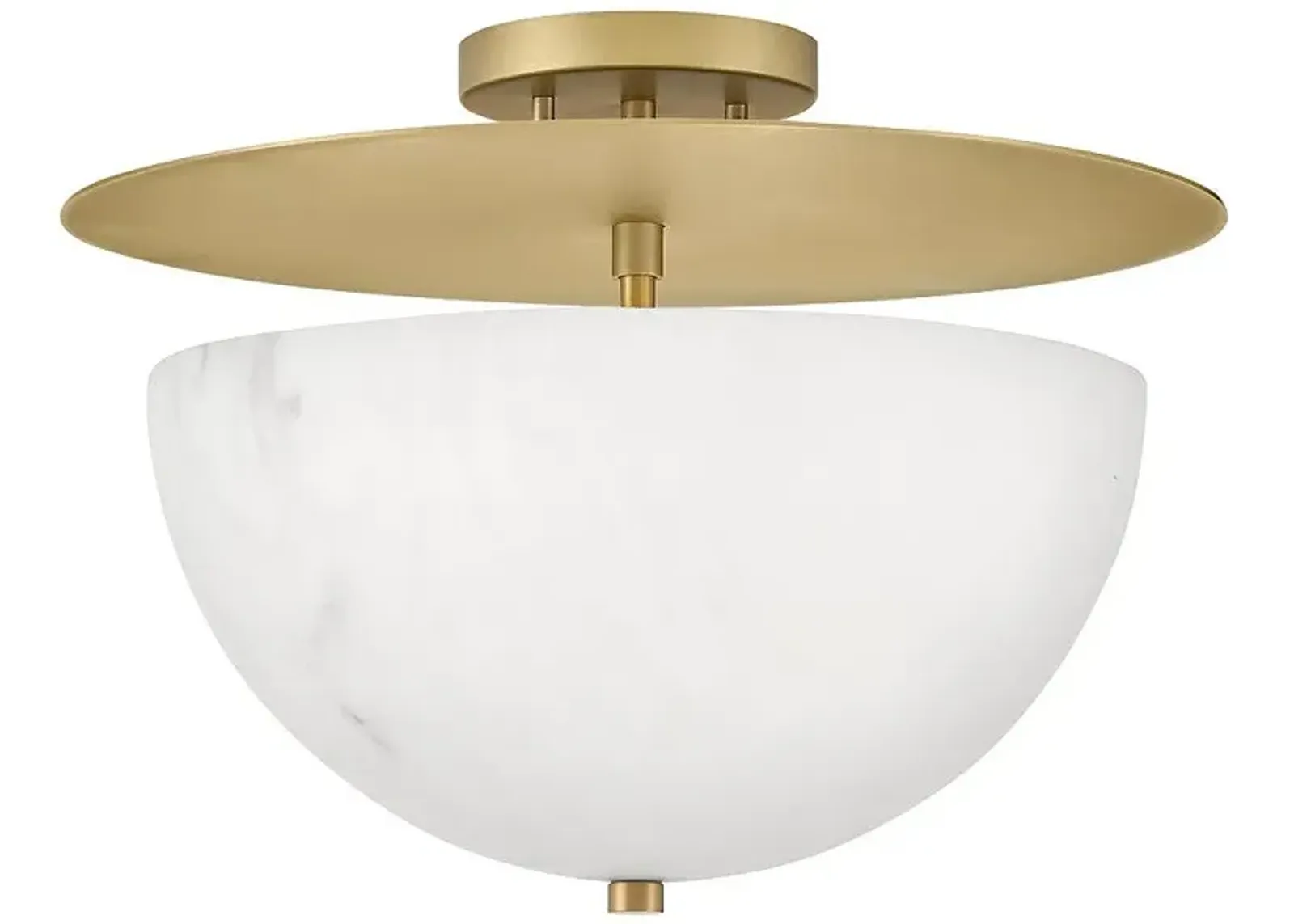 Hinkley - Foyer Inez Medium Semi-Flush Mount- Lacquered Brass