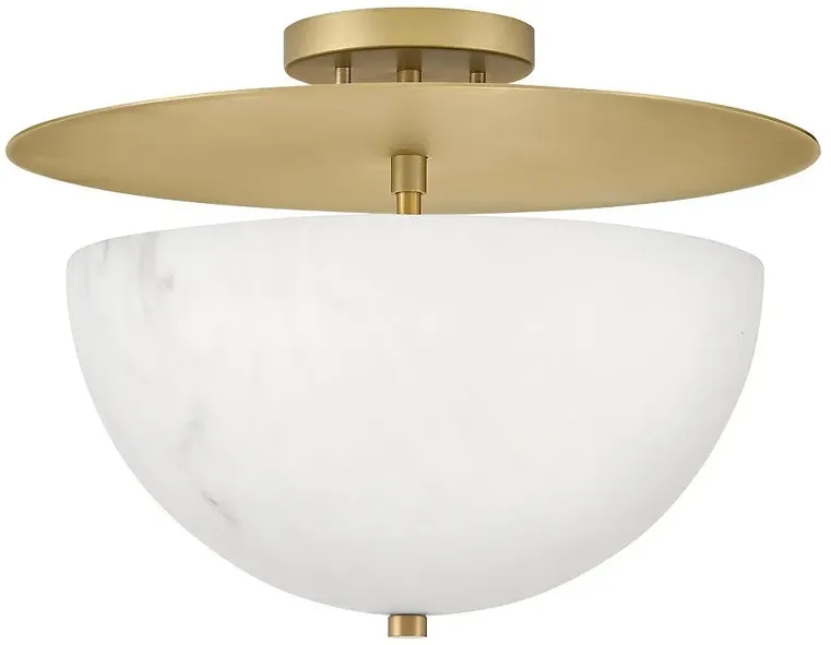 Hinkley - Foyer Inez Medium Semi-Flush Mount- Lacquered Brass