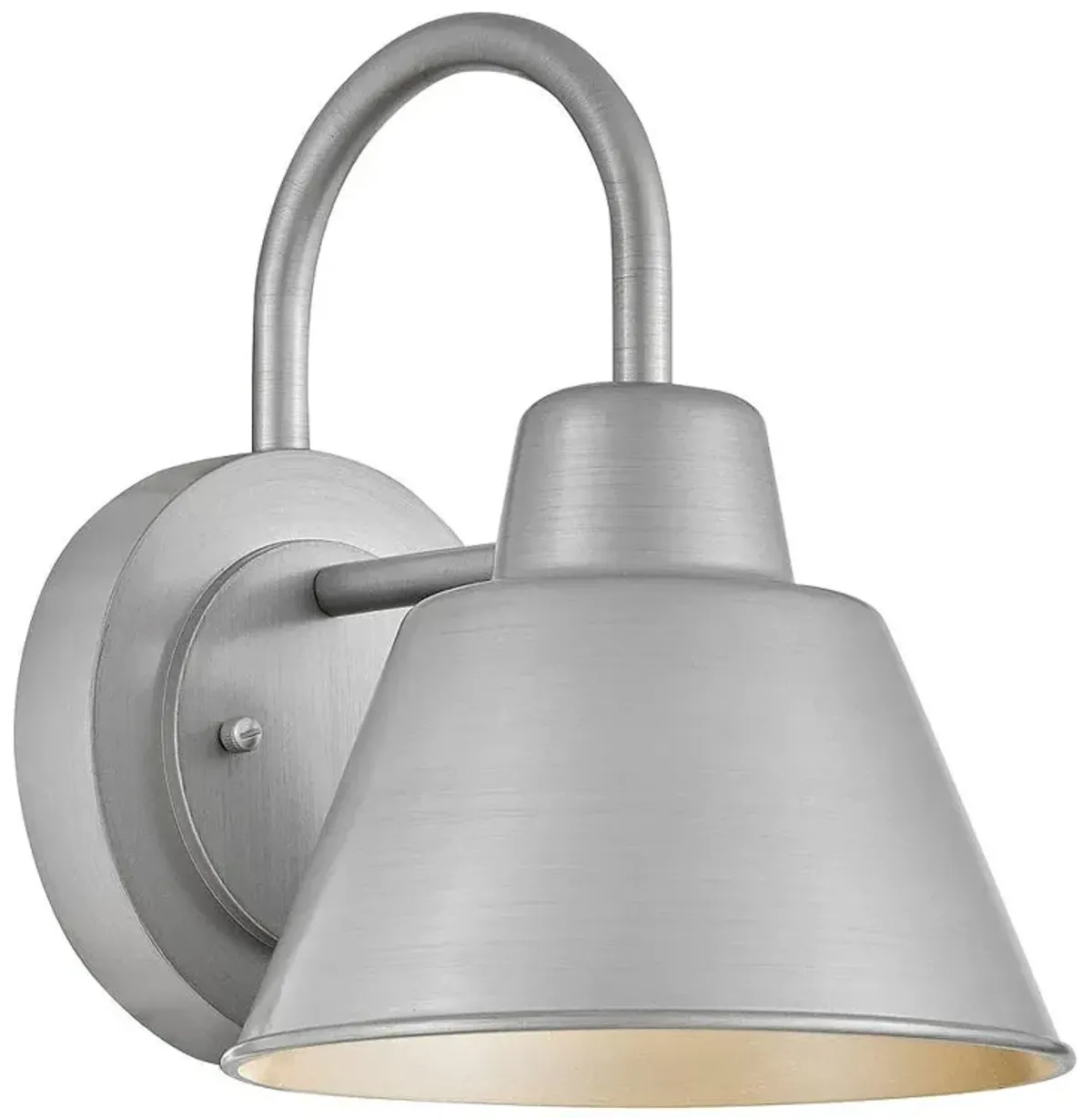 Hinkley Lark Wes 10 1/2"H Brushed Aluminum Gooseneck Barn Light