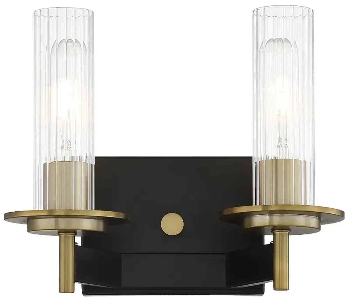 Minka-Lavery  Baldwin Park 2-Light Coal and Soft Brass Bath Light