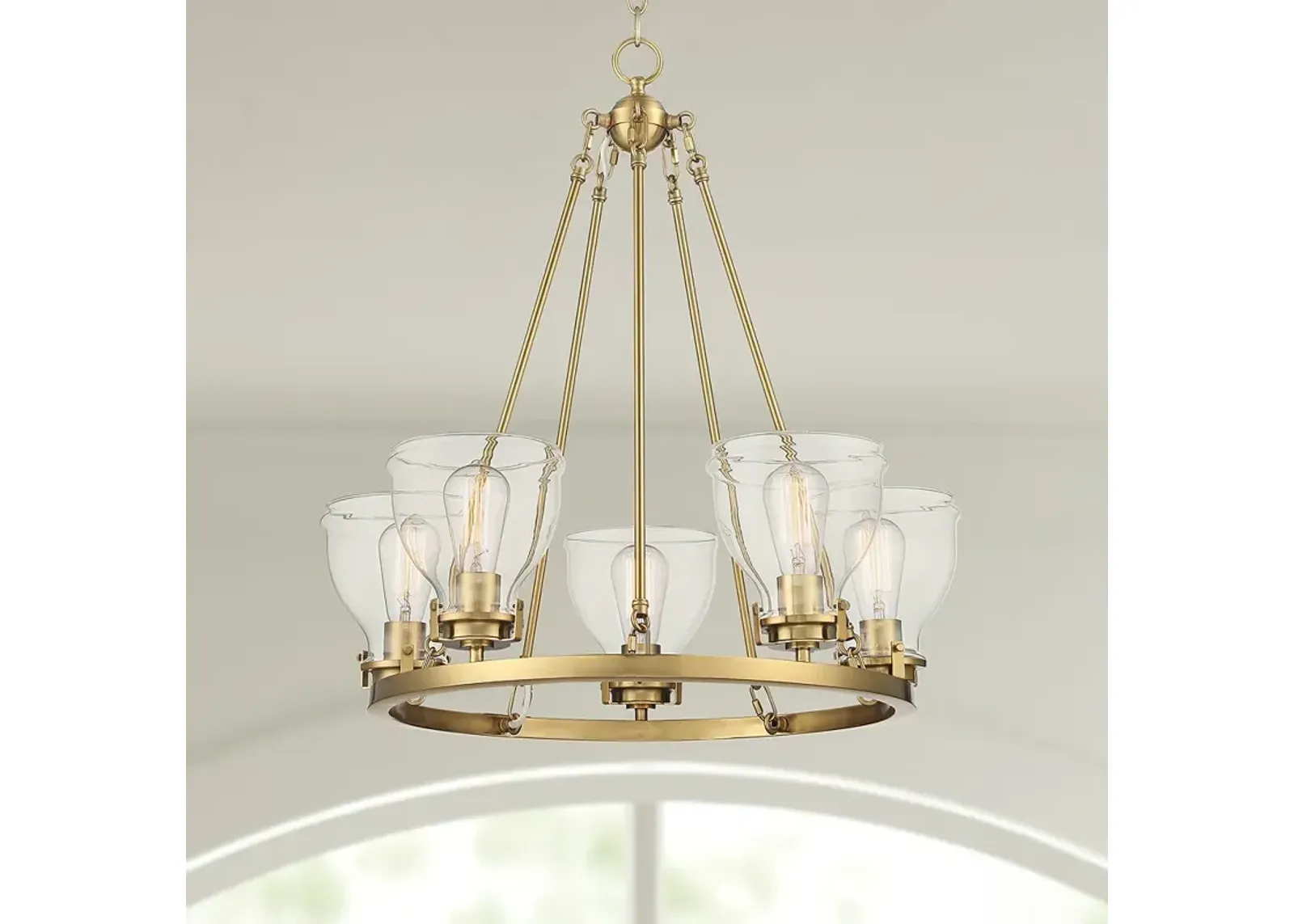 Possini Euro Bellis 24 1/2" Wide 5-Light Soft Gold Ring Chandelier