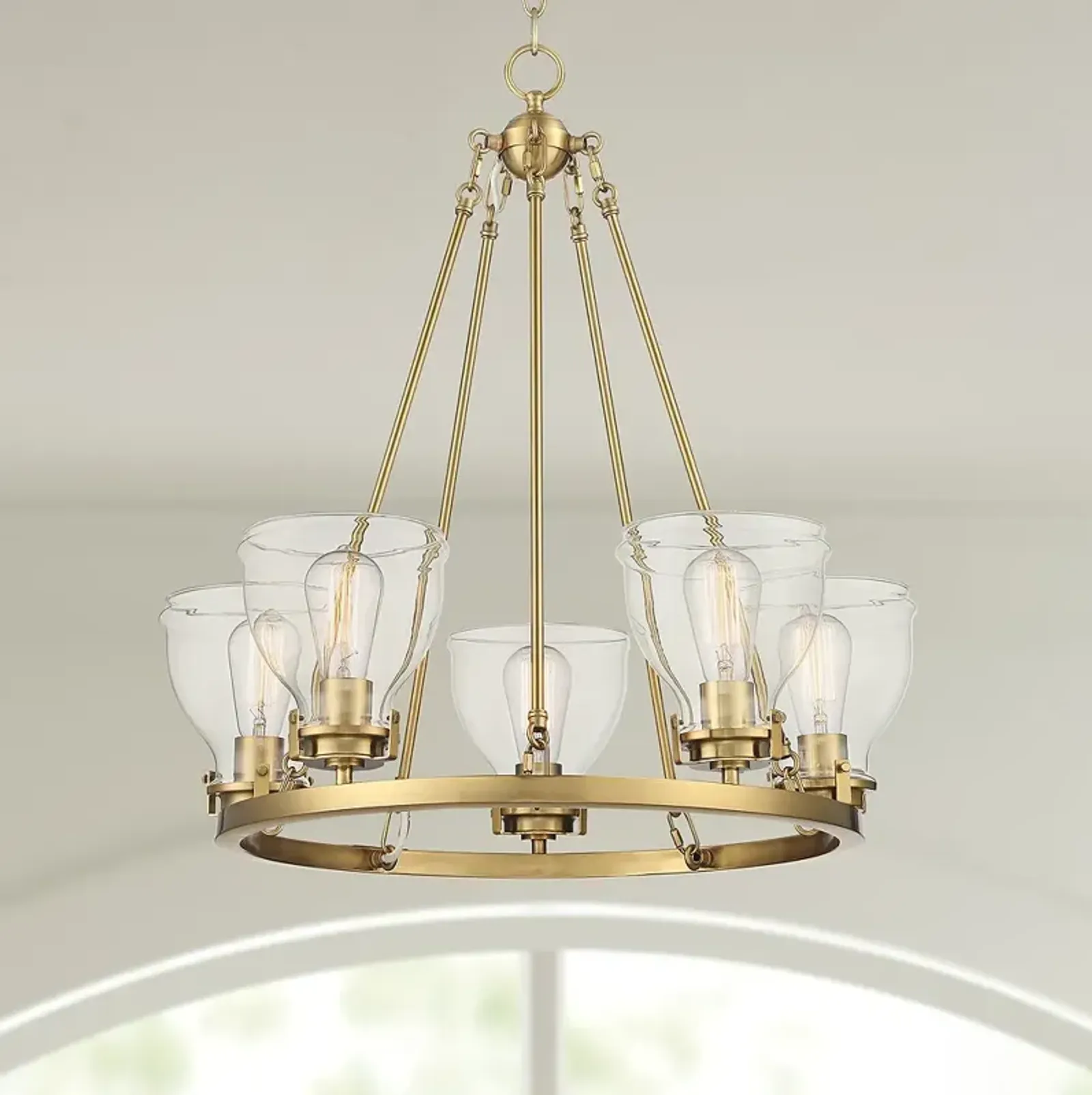 Possini Euro Bellis 24 1/2" Wide 5-Light Soft Gold Ring Chandelier