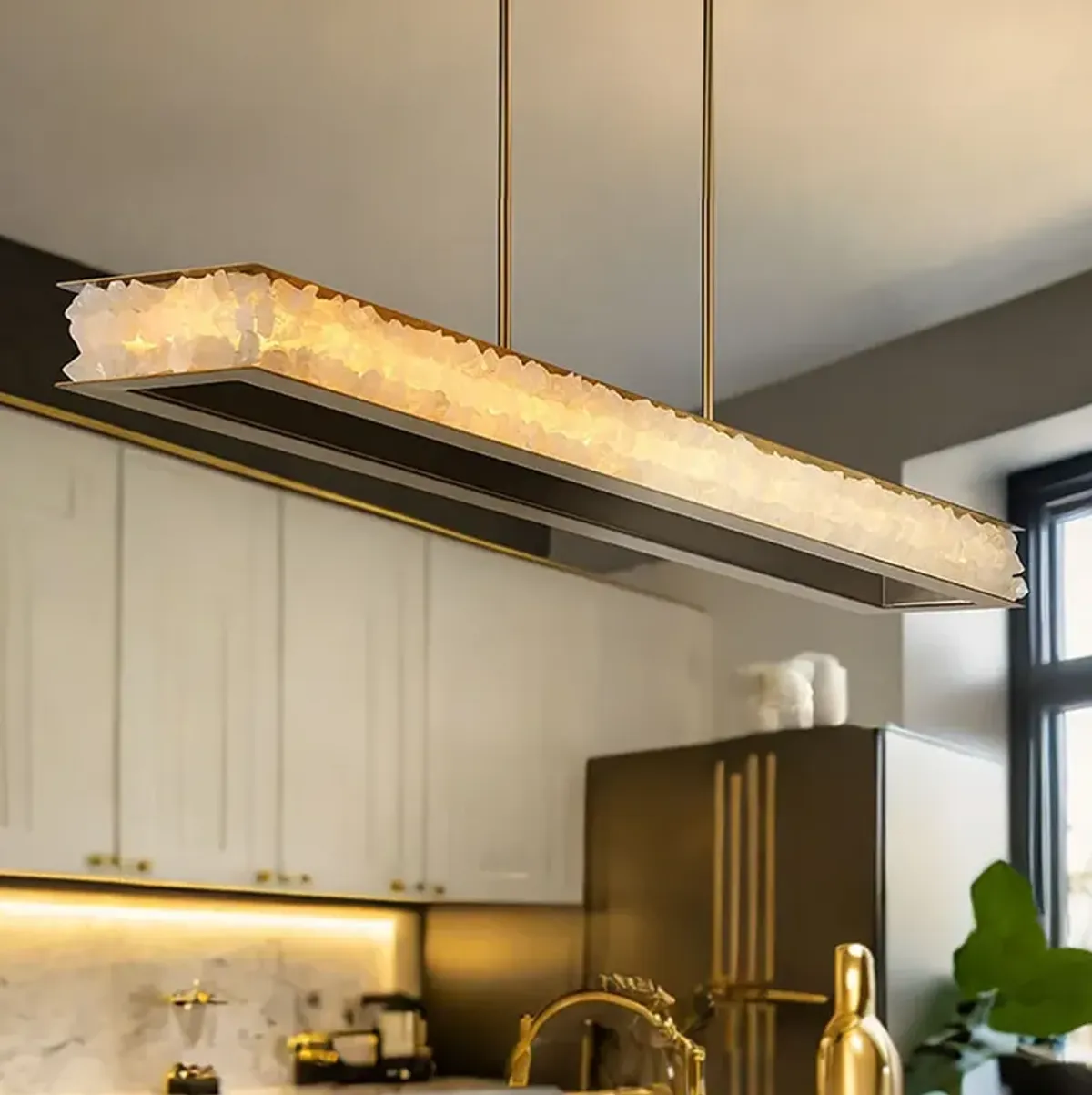 Minka Lavery Divinely 1-Light LED Celeste Brass Island Chandelier