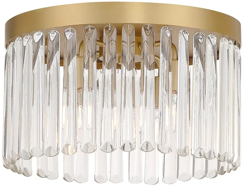 Crystorama Emory 15" Wide Modern Gold and Crystal Ceiling Light