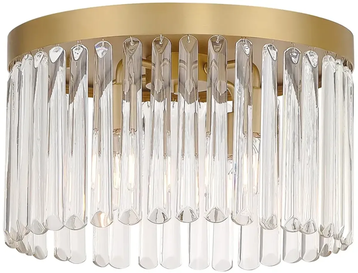 Crystorama Emory 15" Wide Modern Gold and Crystal Ceiling Light