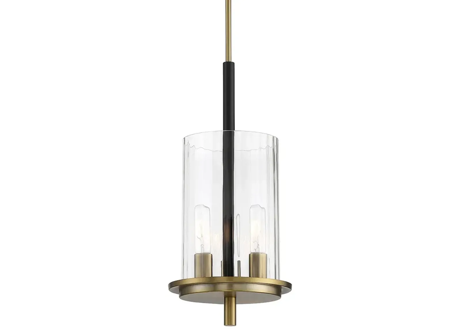 Bladwin 10" Wide Coal Soft Brass 3-Light Mini Pendant