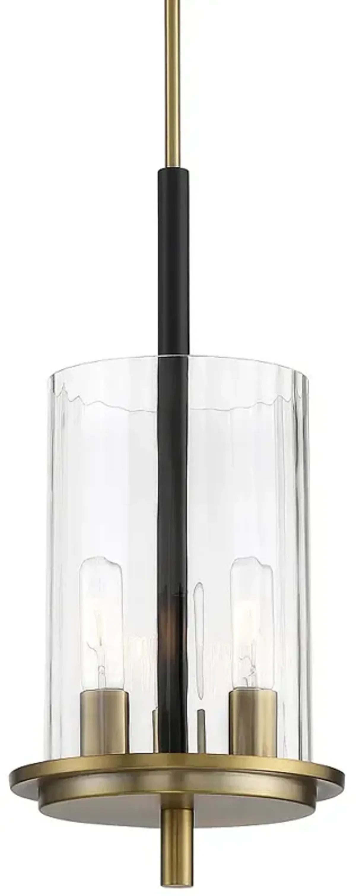 Bladwin 10" Wide Coal Soft Brass 3-Light Mini Pendant