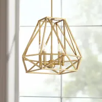 Hawking 5-Light 19 1/2" Wide Gold Geometric Modern Pendant Chandelier
