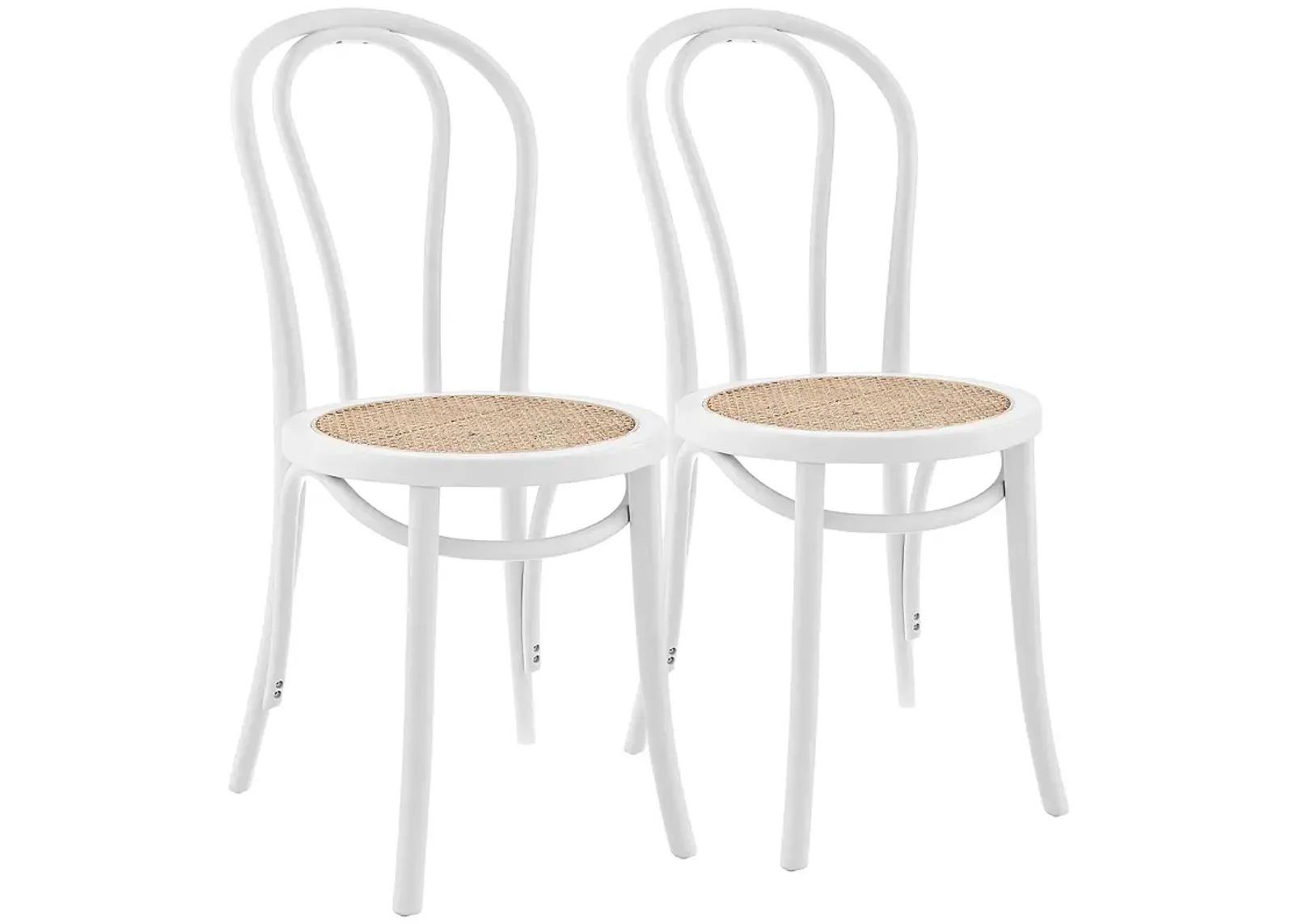 Marko Natural and White Side Chairs Set of 2