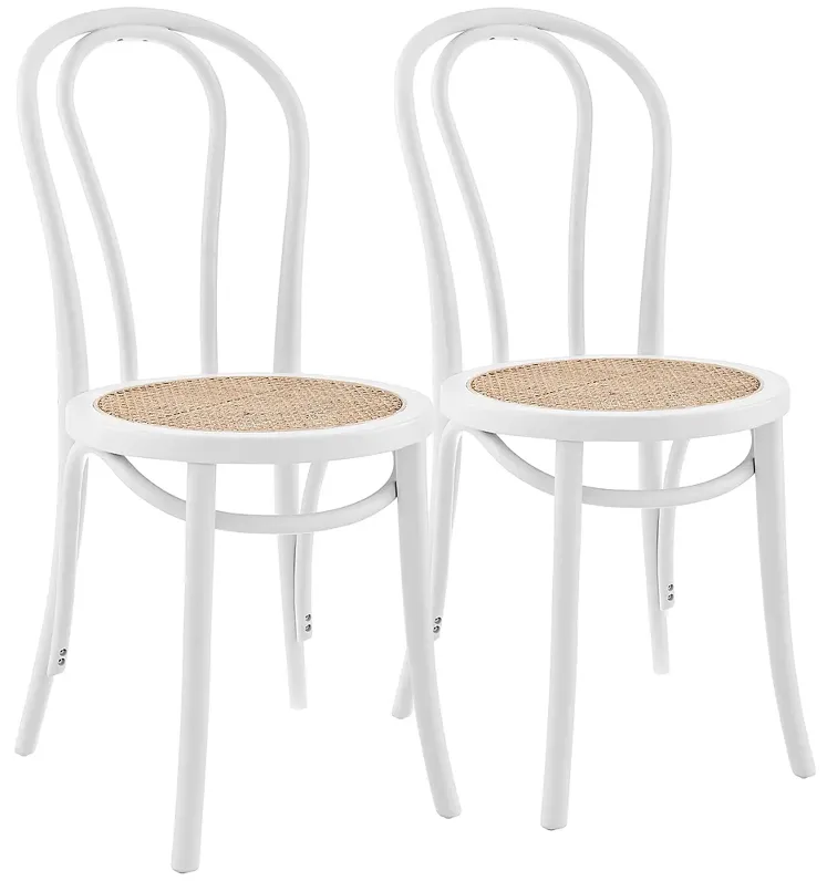 Marko Natural and White Side Chairs Set of 2