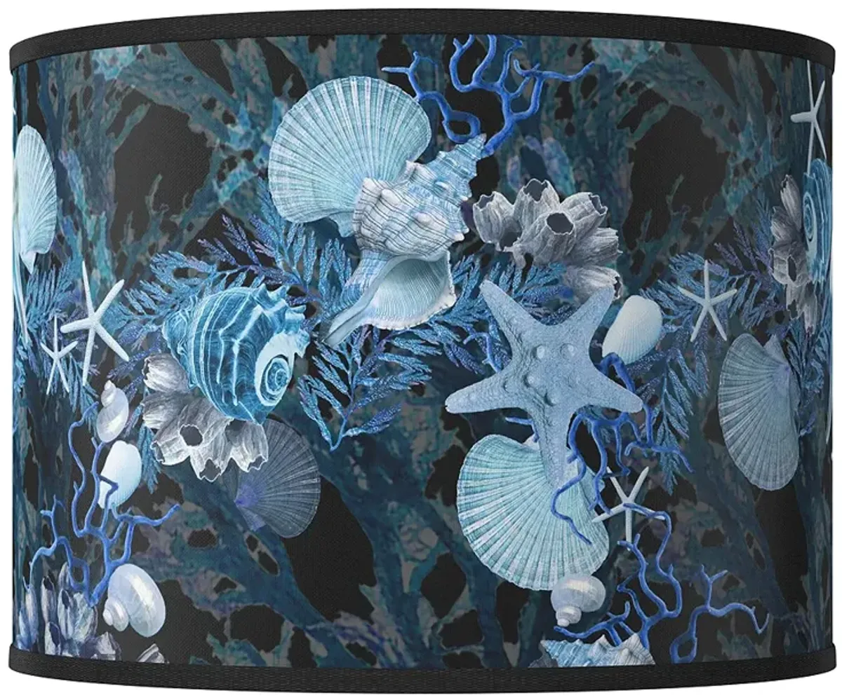 Giclee Glow Coastal Blue Seas Lamp Shade 13.5x13.5x10 (Spider)