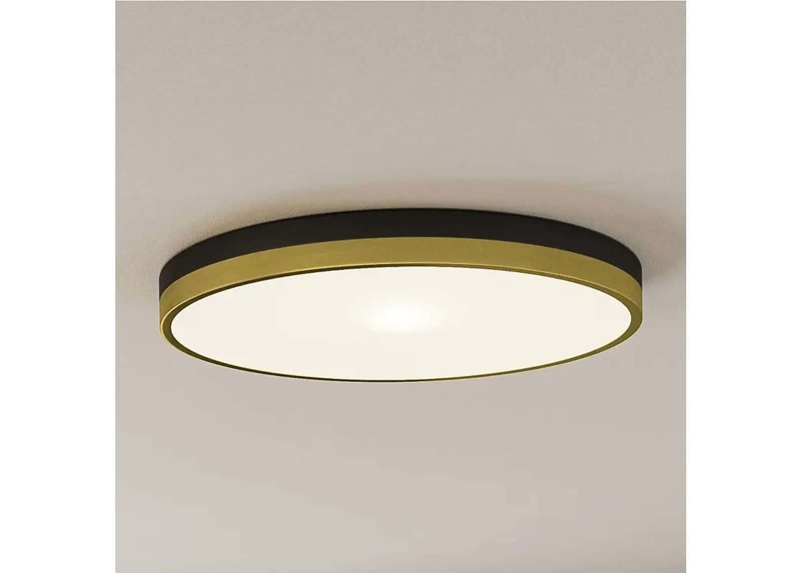 Quoizel Weldin 20" Wide Matte Black Gold LED Ceiling Light