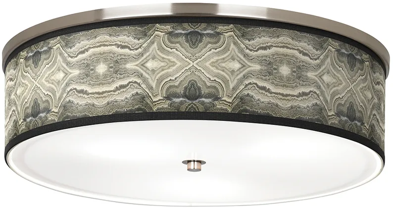 Sprouting Marble Giclee Nickel 20 1/4" Wide Ceiling Light