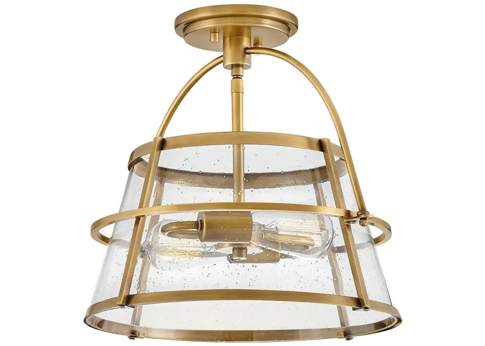 Hinkley - Foyer Tournon Medium Semi-Flush Mount- Heritage Brass