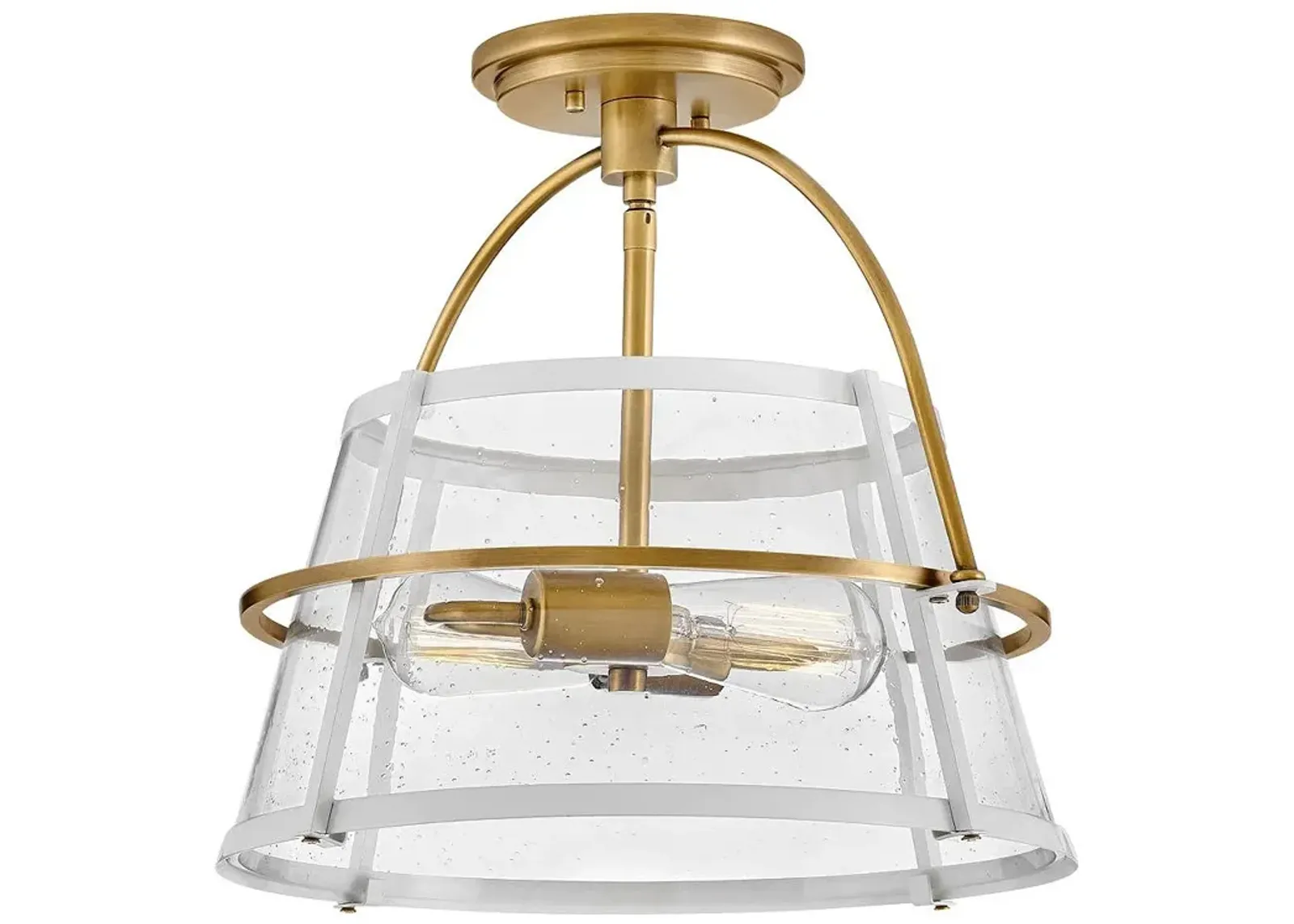 Hinkley - Foyer Tournon Medium Semi-Flush Mount- Heritage Brass