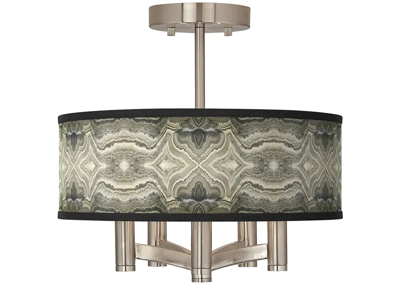 Sprouting Marble Ava 5-Light Nickel Ceiling Light