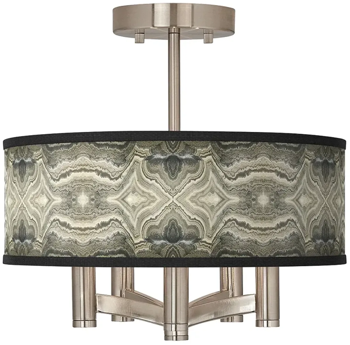 Sprouting Marble Ava 5-Light Nickel Ceiling Light