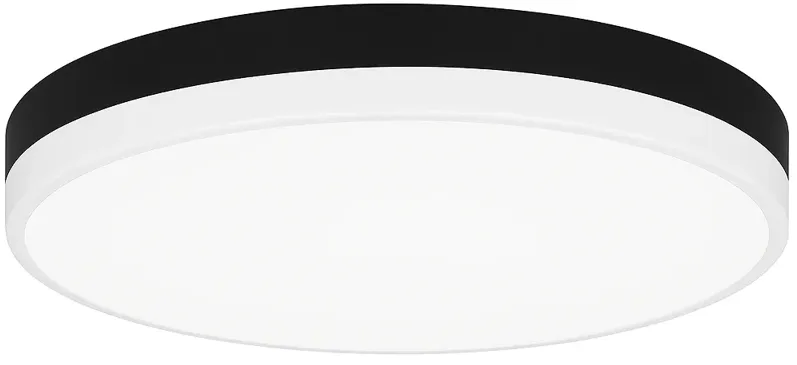 Weldin Integrated LED Matte Black White Flush Mount