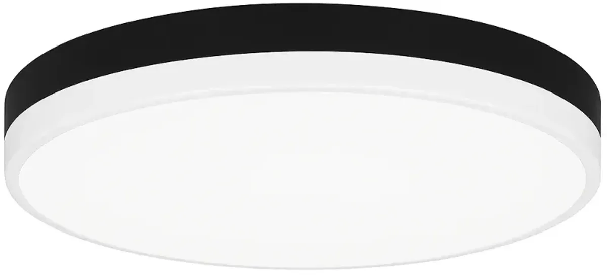 Weldin Integrated LED Matte Black White Flush Mount