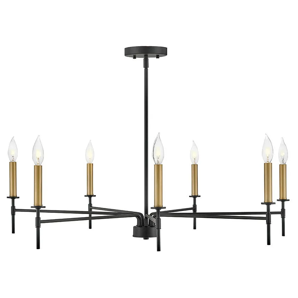 LARK HUX Large Single Tier Chandelier Black