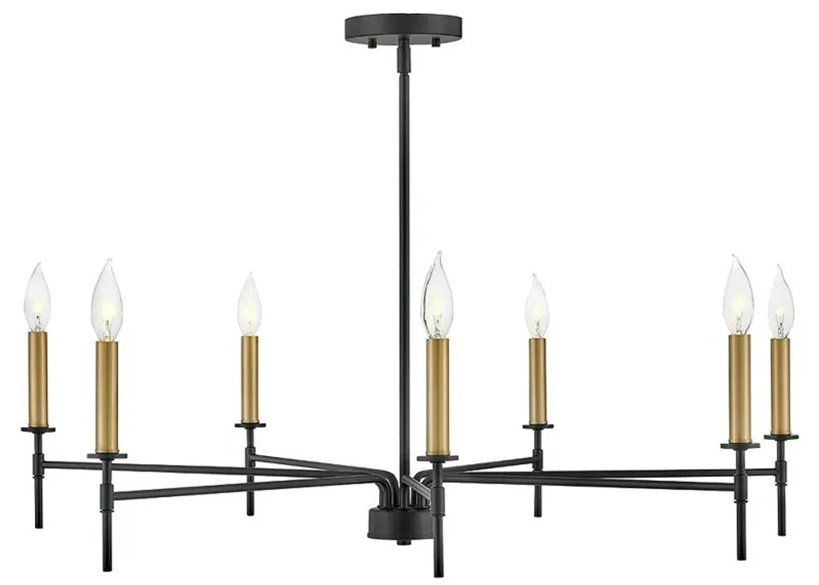 LARK HUX Large Single Tier Chandelier Black