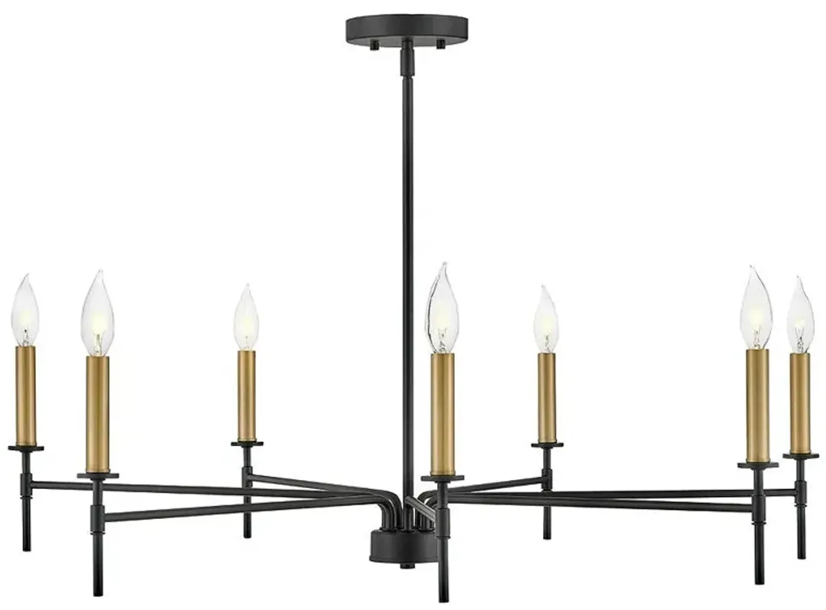 LARK HUX Large Single Tier Chandelier Black