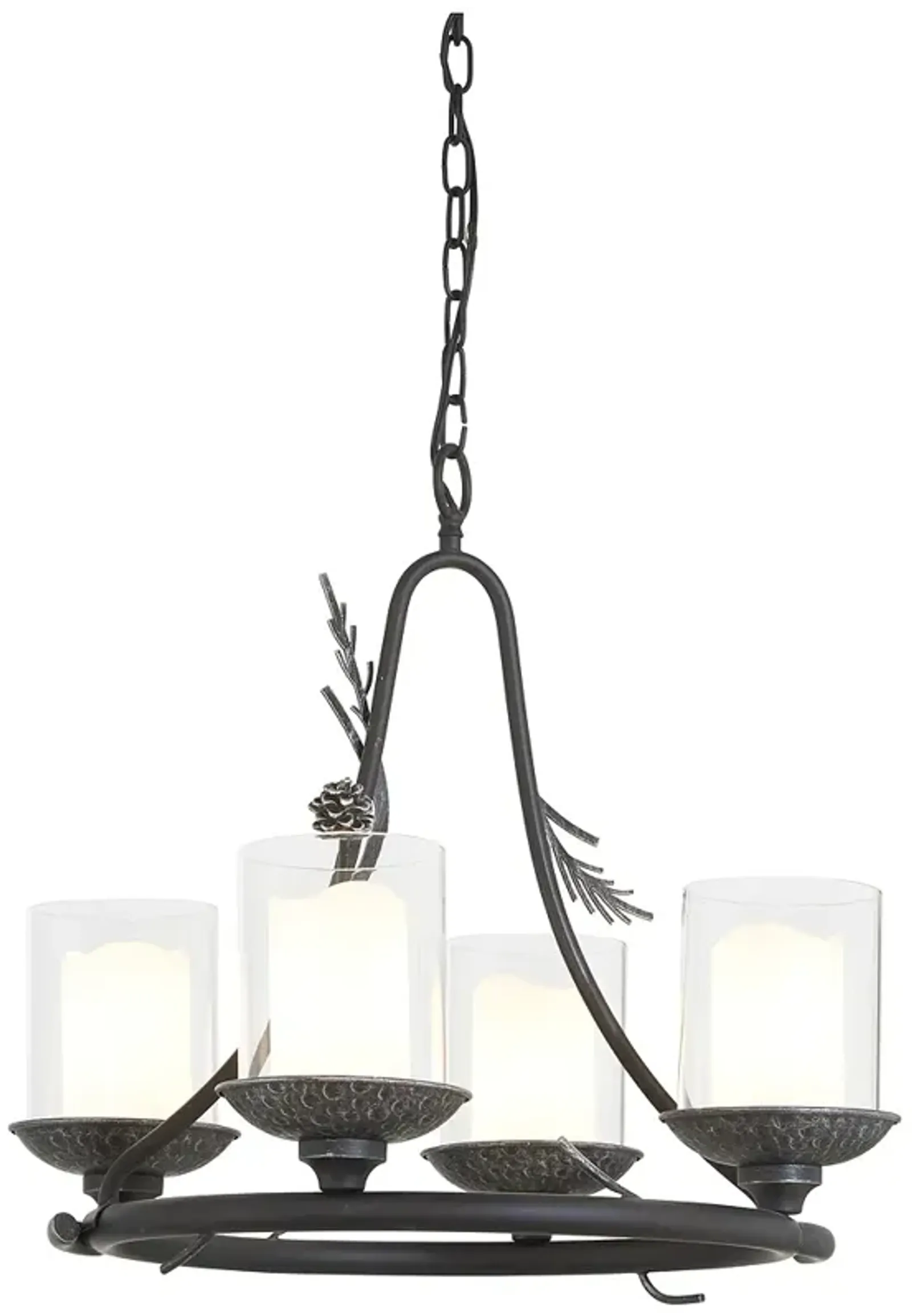 Minka-Lavery  Ponderosa Ridge 4-Light Spruce and Silver Chandelier