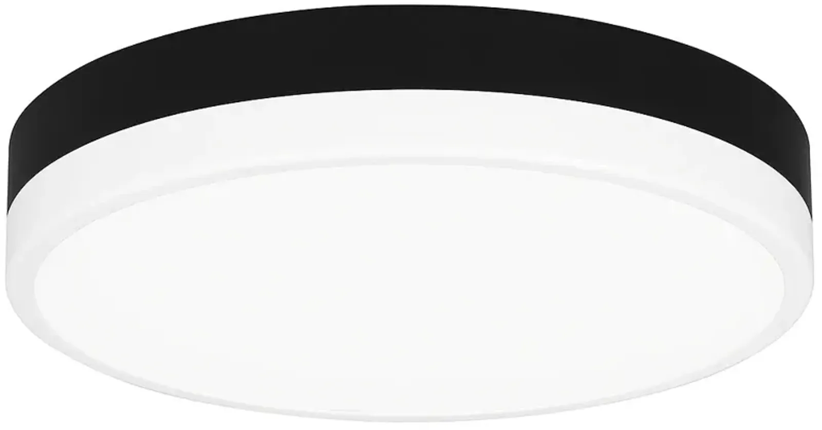 Weldin 11-Inch Integrated LED Matte Black White Flush Mount Light