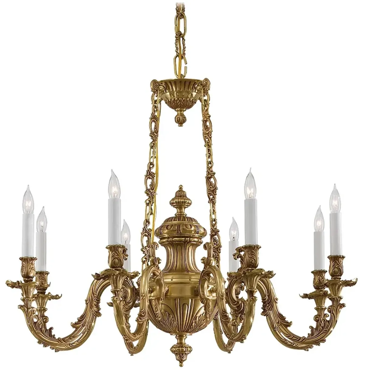 Metropolitan 8-Light 33-in Classic Brass Indoor Chandelier