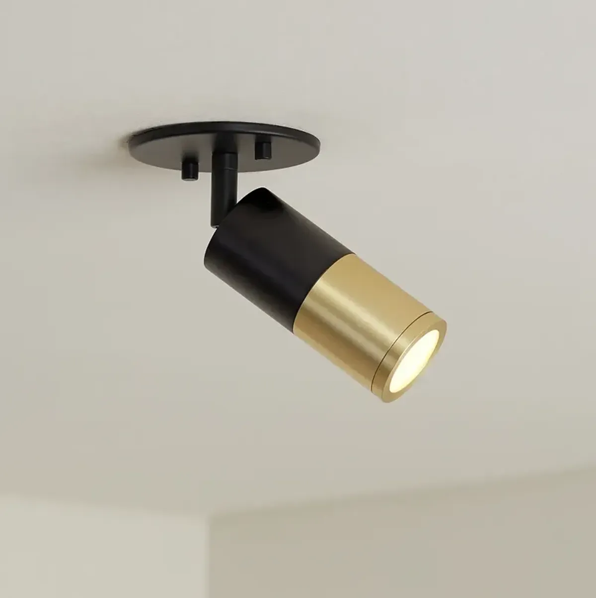 Pro Track Gold and Black 10W LED Track Ceiling Spotlight