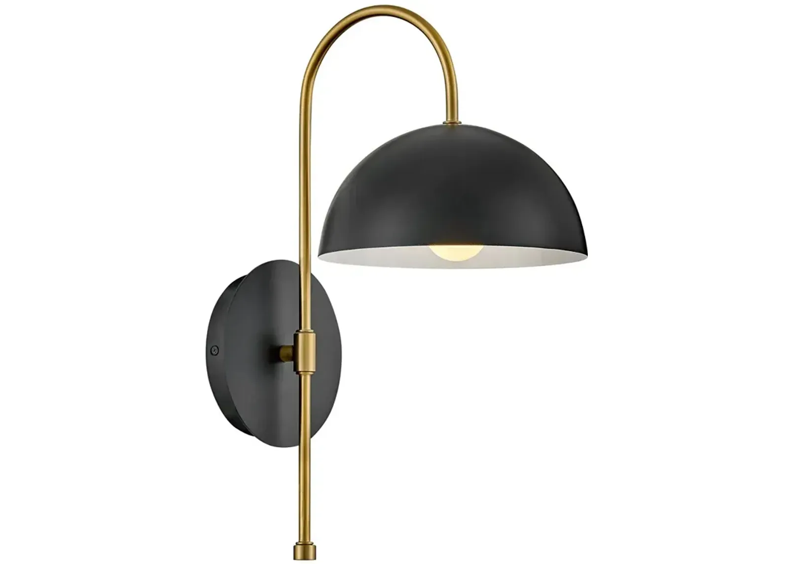 Hinkley Lark Lou 17" High Black and Brass Wall Sconce