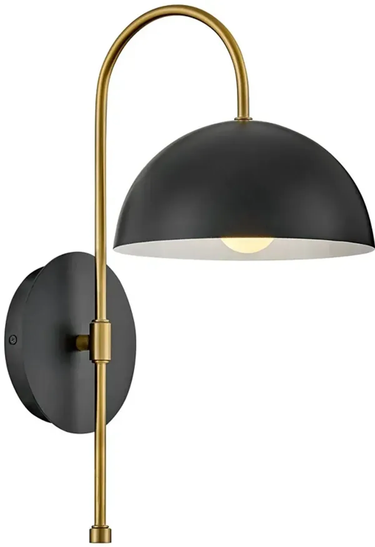 Hinkley Lark Lou 17" High Black and Brass Wall Sconce