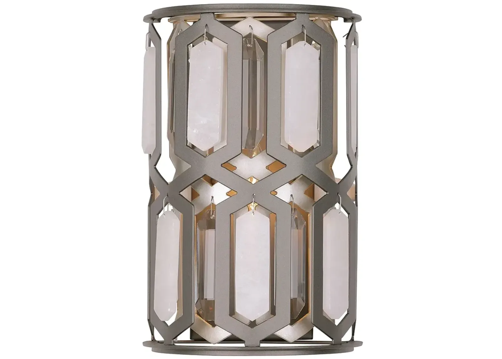 Minka-Lavery Hexly 1-Light Bronze and Sultry Silver Wall Sconce