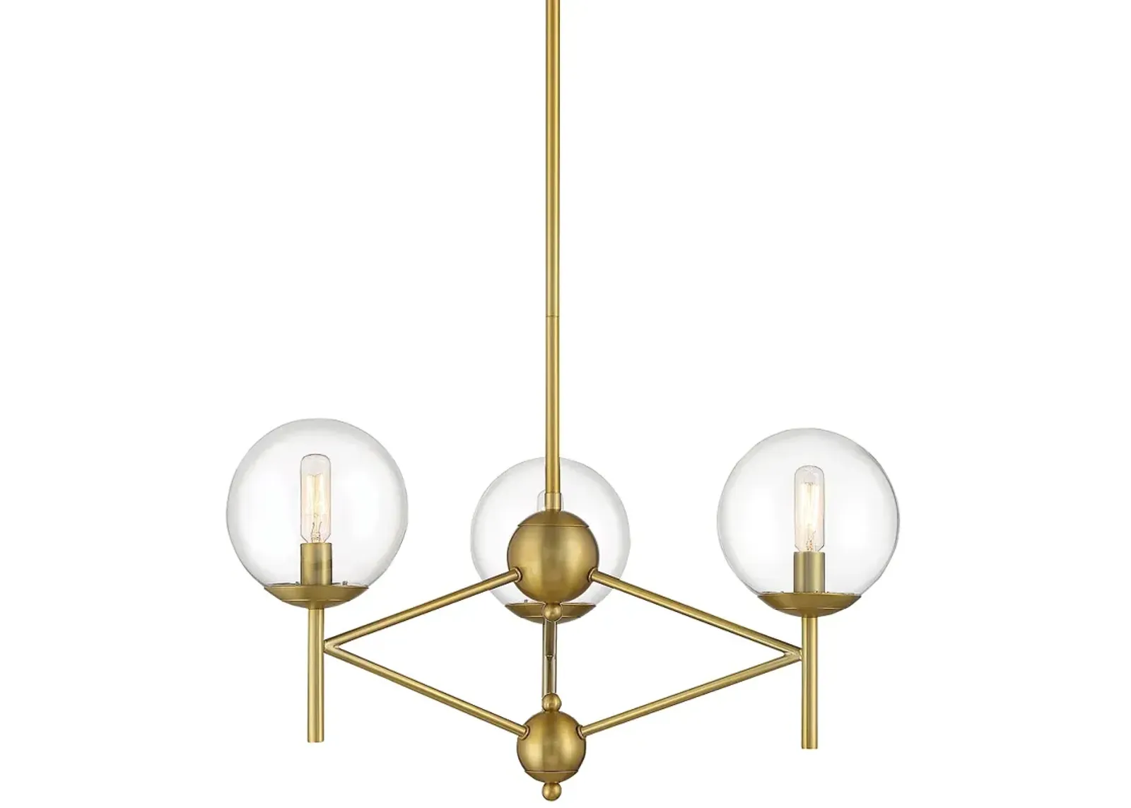 Auresa 24" Wide Soft Brass Metal 3-Light Pendant