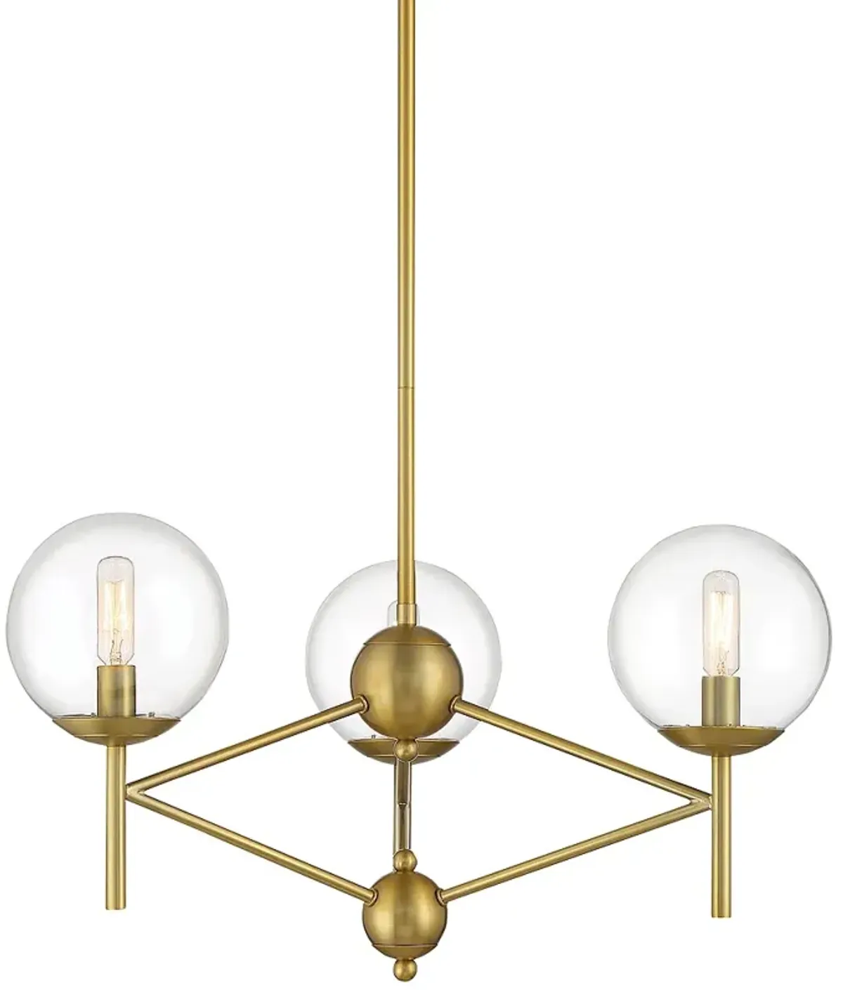 Auresa 24" Wide Soft Brass Metal 3-Light Pendant