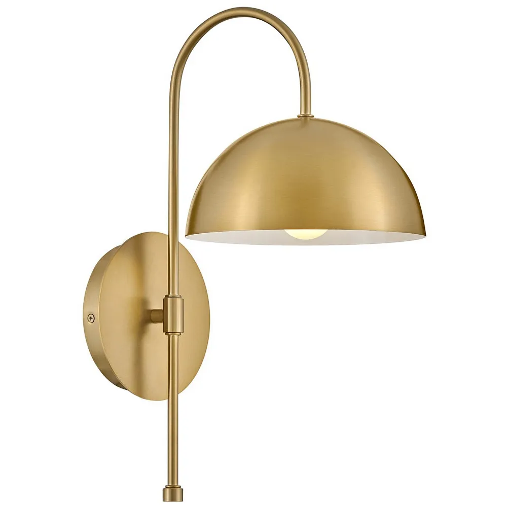 LARK LOU Single Light Sconce Lacquered Brass