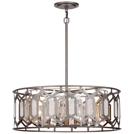 Minka-Lavery Hexly 6-Light Bronze and Sultry Silver Pendant