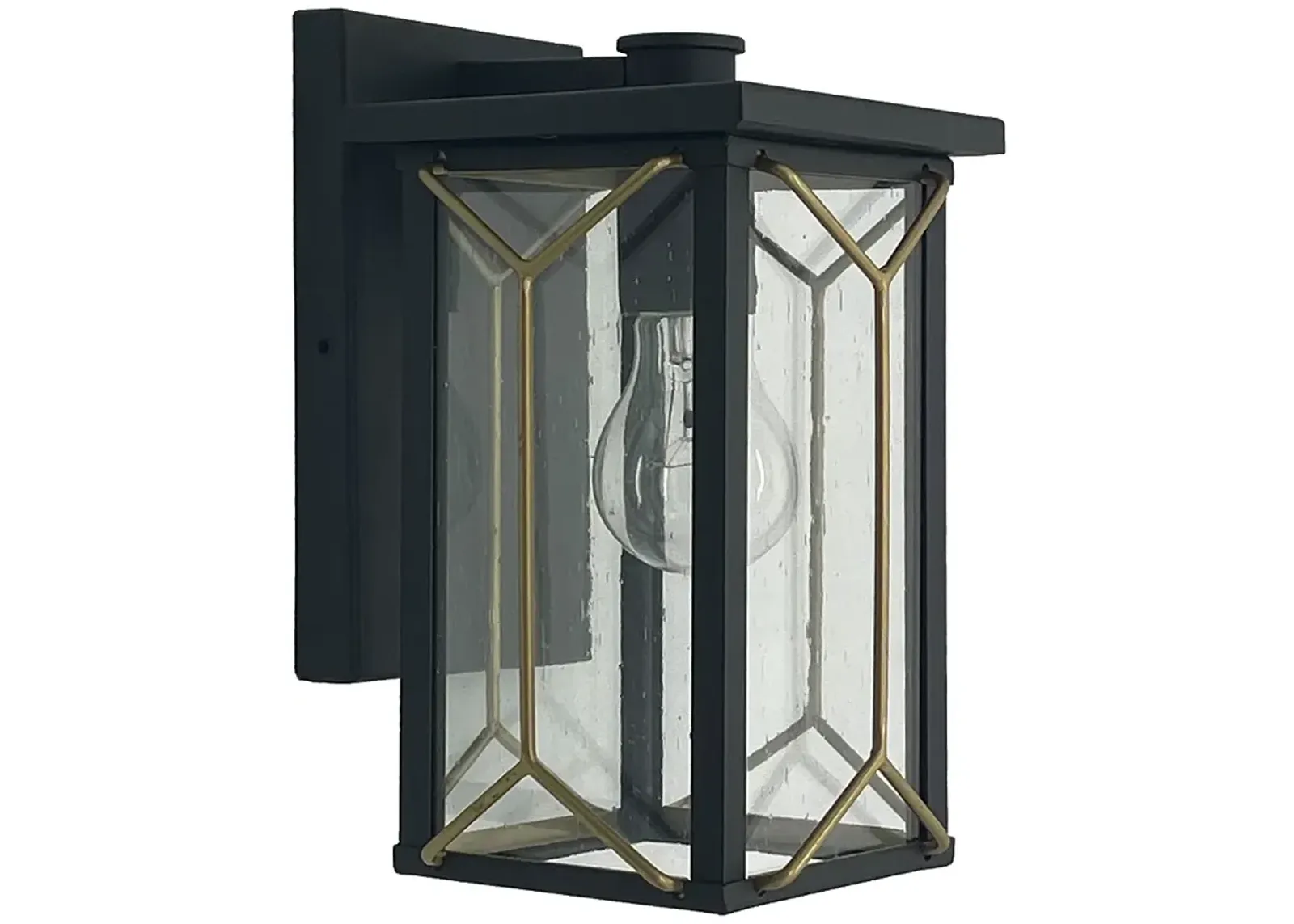 Minka-Lavery  Hillside Manor 1-Light Coal and Gold Outdoor Wall Mount