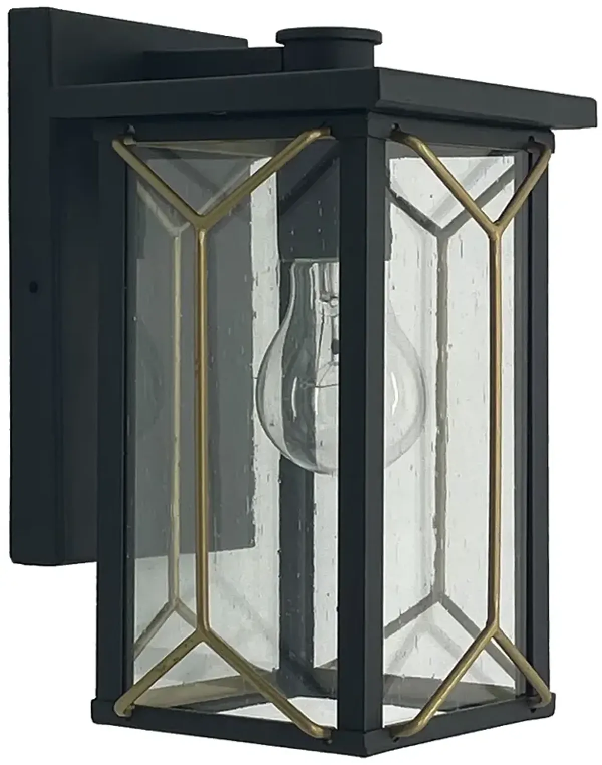 Minka-Lavery  Hillside Manor 1-Light Coal and Gold Outdoor Wall Mount